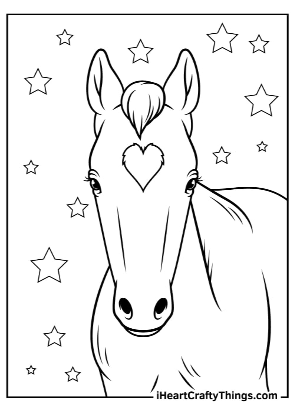 Coloring Page Horses – 251 SVG For Designers – Free SVG Cut Files