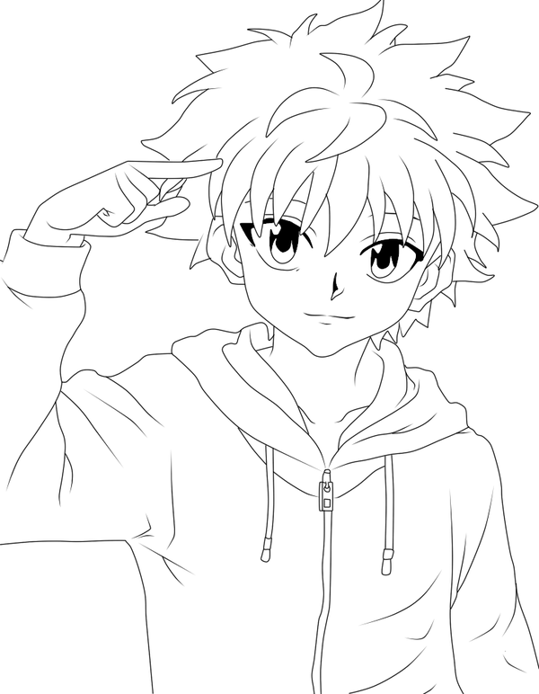 Anime Killua Coloring Pages – 161 SVG For Designers – Free SVG Cut Files